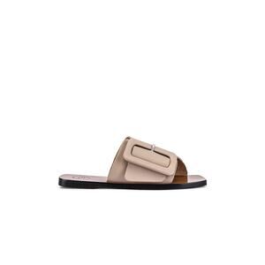 Atp 'Atelier' Beige Leather Ceci Slide Size 8